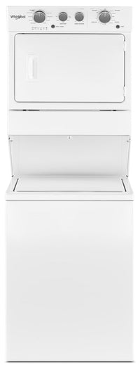 Whirlpool® 4.0 cu.ft Electric Stacked Laundry Center 9 Wash cycles and AutoDry™ - Laundry Centre in White