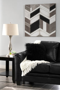 Andi Leather-Look Fabric Sofa - Black|Sofa Andi en tissu d'apparence cuir - noir|ANDIBKSF