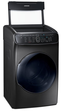 Samsung 7.5 Cu. Ft. FlexDryer™ Electric Steam Dryer – DVE60M9900V/AC - Dryer with Child Lock, Steam in Black Stainless Steel