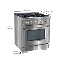 Ancona Dual Fuel 30" Freestanding Range - AN-2330SS | Cuisinière hybride amovible Ancona de 30 po - AN-2330SS | D77GHR5S