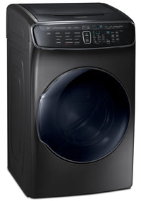 Samsung 7.5 Cu. Ft. FlexDryer™ Electric Steam Dryer – DVE60M9900V/AC - Dryer with Child Lock, Steam in Black Stainless Steel