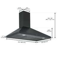 Ancona 36" Convertible Wall-Mounted Range Hood - AN-1586 | Hotte de cuisinière murale convertible Ancona de 36 po - AN-1586 | D77G3G9A