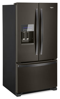 Whirlpool 25 Cu. Ft. French-Door Refrigerator in Fingerprint-Resistant Stainless Steel – WRF555SDHV - Refrigerator in Black Stainless Steel