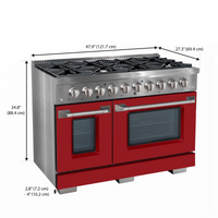 Ancona 6.7 Cu. Ft. Dual Fuel Double Oven Convection Range - AN-2348SSRD | Cuisinière hybride Ancona de 6,7 pi3 à convection à double four AN-2348SSRD | D77GP4HE
