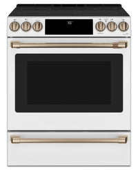 Café 30" Slide-In Radiant and Convection Electric Range - CCES700P4MW2|Cuisinière électrique encastrée Café de 30 po à éléments radiants et à convection - CCES700P4MW2|CCES700W