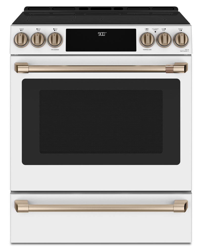 Café Slide-In Electric Range with Warming Drawer - CCHS900P4MW2|Cuisinière électrique encastrée Café avec tiroir-réchaud - CCHS900P4MW2|CCHS900W