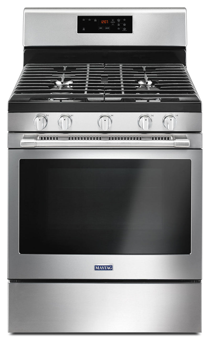 Maytag 5.0 Cu. Ft. Freestanding Gas Range with Oval Burner – MGR6600FZ - Gas Range in Stainless Steel