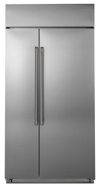 Café 42" Built-In 25 Cu. Ft. Smart Side-by-Side Refrigerator - CSB42WP2NS1 - Refrigerator in Stainless Steel with Brushed Stainless Steel Handles 
