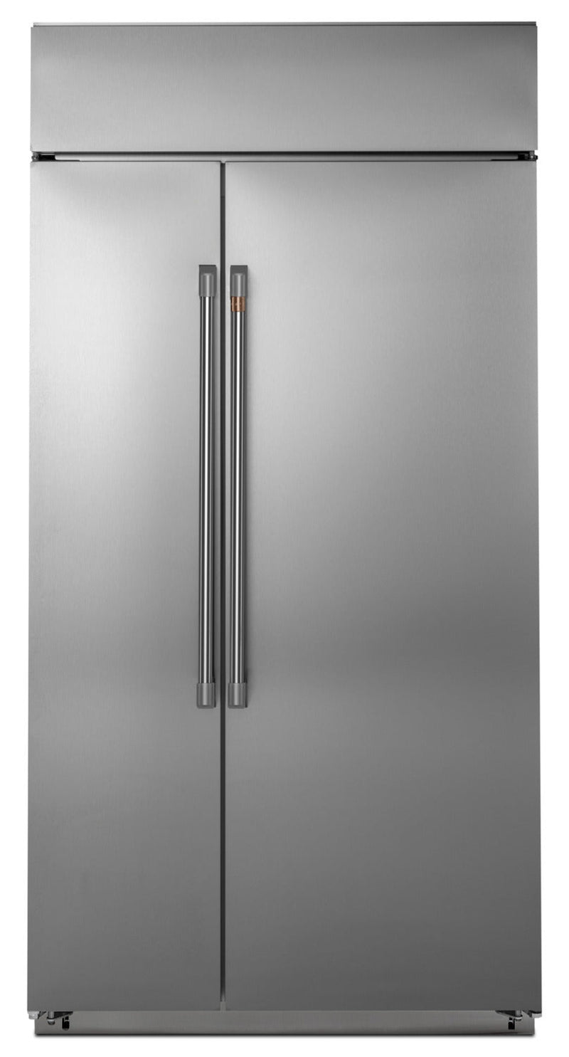 Café 42" Built-In 25 Cu. Ft. Smart Side-by-Side Refrigerator - CSB42WP2NS1 - Refrigerator in Stainless Steel with Brushed Stainless Steel Handles 