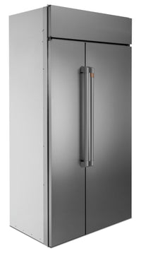 Café 48" Built-In 29.5 Cu. Ft. Smart Side-by-Side Refrigerator - CSB48WP2NS1 - Refrigerator in Stainless Steel with Brushed Stainless Steel Handles 
