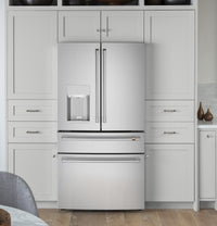 Café 27.8 Cu. Ft. 4-Door French-Door Refrigerator - CVE28DP2NS1 | Réfrigérateur à 4 portes Cafe de 27,8 pi³ à portes françaises – CVE28DP2NS1 | CVE28DPS