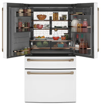Café 27.8 Cu. Ft. 4-Door French-Door Refrigerator - CVE28DP4NW2 | Réfrigérateur à 4 portes Cafe de 27,8 pi³ à portes françaises – CVE28DP4NW2 | CVE28DPW