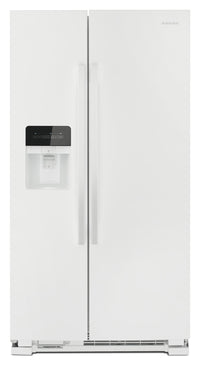 Amana 21 Cu. Ft. Side-By-Side Refrigerator with Dual Pad External Ice and Water Dispenser – ASI2175G - Refrigerator with Exterior Water/Ice Dispenser in White