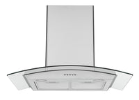 Ancona 30" Convertible Wall-Mounted Glass Canopy Range Hood - AN-11001SS | Hotte de cuisinière murale convertible Ancona de 30 po de style auvent en verre - AN-11001SS | D77G88JA