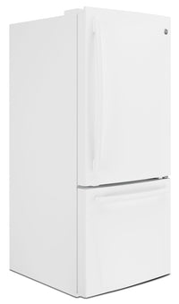 GE 20.9 Cu. Ft. Bottom-Freezer Refrigerator – GDE21DGKWW - Refrigerator in White