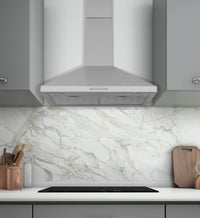 Ancona 30" Convertible Wall-Mounted Pyramid Range Hood - AN-1136 | Hotte de cuisinière murale de style pyramidal convertible Ancona de 30 po - AN-1136 | D77GKXMW