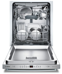 Bosch 100 Series Bar Handle Built-In Dishwasher - SHXM4AY55N - Dishwasher in Stainless Steel