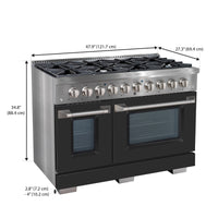 Ancona 6.7 Cu. Ft. Dual Fuel Double Oven Convection Range - AN-2348SSBK | Cuisinière hybride Ancona de 6,7 pi3 à convection à double four AN-2348SSBK | D77G20UI