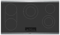 Bosch 800 Series 36" Electric Cooktop – NET8668SUC - Electric Cooktop in Black/Stainless Steel