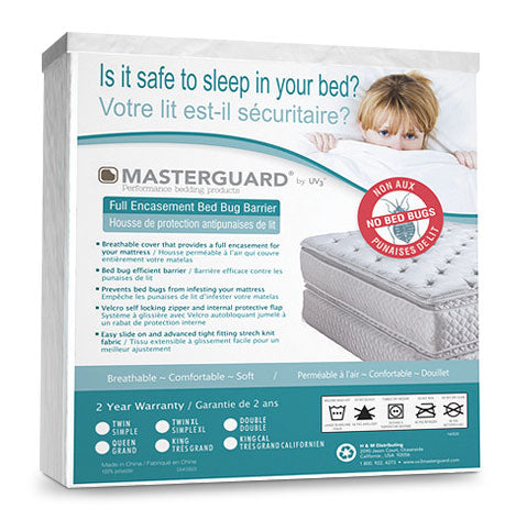 Masterguard® Encasement Bedbug Barrier Twin Mattress Protector|Protège-matelas MasterguardMD avec protection contre les punaises de lit pour lit simple|CASEMENTT