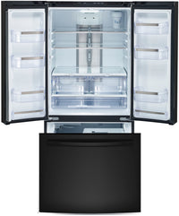 GE Profile 24.5 Cu. Ft. French-Door Refrigerator with Space-saving Icemaker – PNE25NGLKWW - Refrigerator with Exterior Water/Ice Dispenser in Black