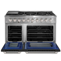 Ancona 6.7 Cu. Ft. Dual Fuel Double Oven Convection Range - AN-2348SSBK | Cuisinière hybride Ancona de 6,7 pi3 à convection à double four AN-2348SSBK | D77G20UI