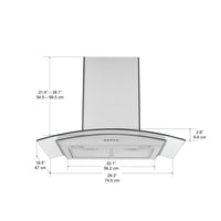Ancona 30" Convertible Wall-Mounted Glass Canopy Range Hood - AN-11001SS | Hotte de cuisinière murale convertible Ancona de 30 po de style auvent en verre - AN-11001SS | D77G88JA