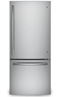 GE 20.9 Cu. Ft. Bottom-Freezer Refrigerator - GBE21AYRKFS | Réfrigérateur GE de 20,9 pi³ à congélateur inférieur - GBE21AYRKFS | GBE21AYS
