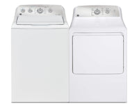 GE 4.9 Cu. Ft. Top Load Washer and 7.2 Cu. Ft. Gas Dryer with SaniFresh Cycle  | Laveuse à chargement par le haut 4,9 pi³ et sécheuse à gaz 7,2 pi³ de GE avec cycle SaniFresh  | GETL451G