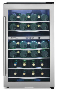 Danby Designer 4.0 Cu. Ft. 38-Bottle Wine Cooler – DWC040A3BSSDD - Refrigerator in Stainless Steel/Black