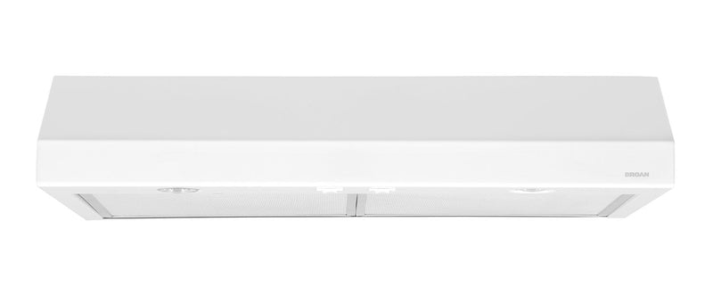 Broan 30" 250 CFM Under-Cabinet Range Hood – White - Range Hood in White
