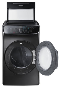 Samsung 7.5 Cu. Ft. FlexDryer™ Electric Steam Dryer – DVE60M9900V/AC - Dryer with Child Lock, Steam in Black Stainless Steel