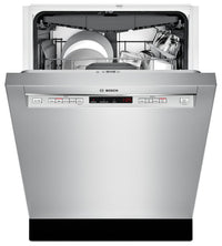 Bosch 300 Series Recessed Handle Built-In Dishwasher – SHEM63W55N - Dishwasher in Stainless Steel