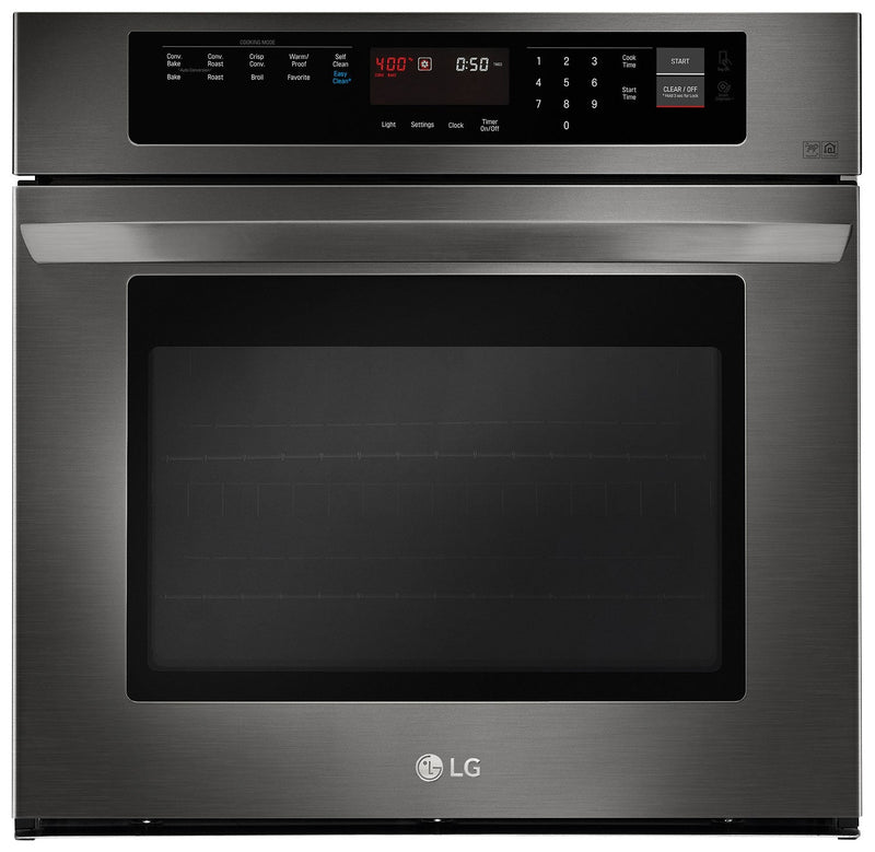 LG 4.7 Cu. Ft. Single Wall Oven – LWS3063BD - Electric Wall Oven in Black Stainless Steel