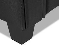 Andi Leather-Look Fabric Sofa - Black|Sofa Andi en tissu d'apparence cuir - noir|ANDIBKSF