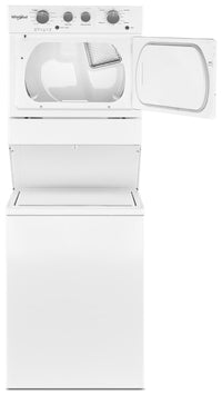 Whirlpool® 4.0 cu.ft Electric Stacked Laundry Center 9 Wash cycles and AutoDry™ - Laundry Centre in White