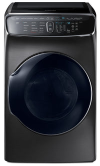 Samsung 7.5 Cu. Ft. FlexDryer™ Electric Steam Dryer – DVE60M9900V/AC - Dryer with Child Lock, Steam in Black Stainless Steel