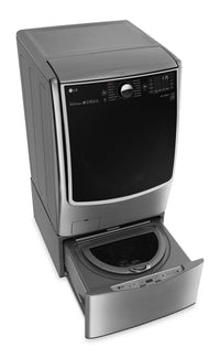 LG TWIN Wash™ 1.1 Cu. Ft. SideKick™ 27" Pedestal Washer - WD100CV - Washer in Graphite