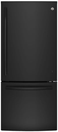 GE 20.9 Cu. Ft. Bottom-Freezer Refrigerator – GBE21AGKBB - Refrigerator in Black