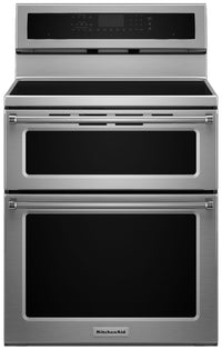 KitchenAid 6.7 Cu Ft. Double Oven Induction Convection Range - Stainless Steel - Electric Range in Stainless Steel