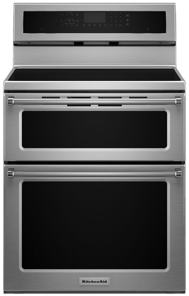 KitchenAid 6.7 Cu Ft. Double Oven Induction Convection Range - Stainless Steel - Electric Range in Stainless Steel