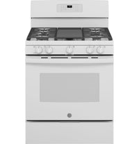 GE 5.0 Cu. Ft. Freestanding Gas Range with Self-Clean - JCGB660DPWW | Cuisinière à gaz amovible GE de 5,0 pi3 avec autonettoyage – JCGB660DPWW | JCGB66PW