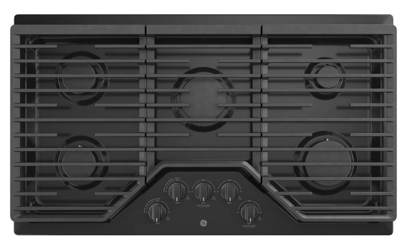 GE 36" Built-In Gas Cooktop - JGP5036DLBB - Gas Cooktop in Black
