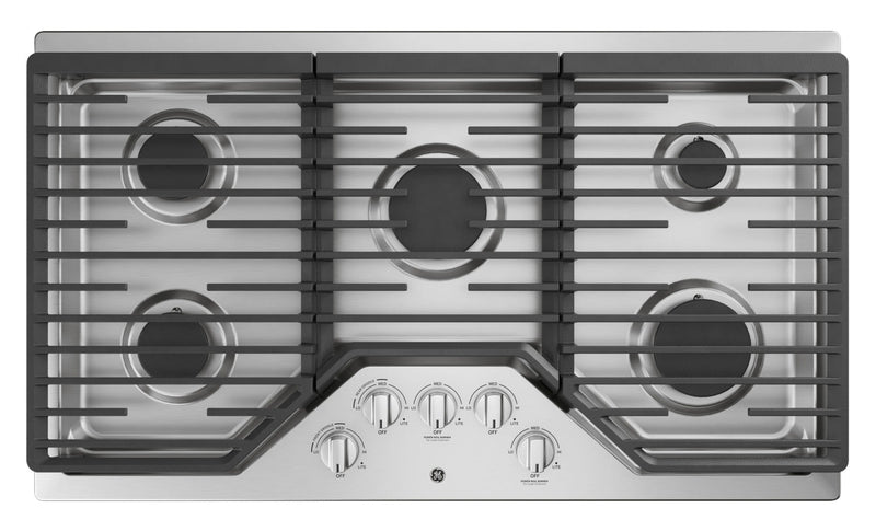 GE 36" Built-In Gas Cooktop - JGP5036SLSS - Gas Cooktop in Stainless Steel