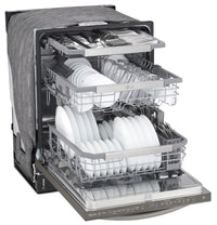 LG Wi-Fi Enabled Dishwasher with QuadWash and TrueSteam – LDT7808BD - Dishwasher with Steam in Black Stainless Steel