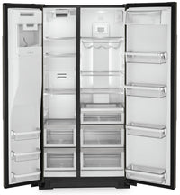 KitchenAid 22.6 Cu. Ft. Counter-Depth Side-by-Side Refrigerator - KRSC703HBS - Refrigerator in Black Stainless Steel with PrintShield Finish