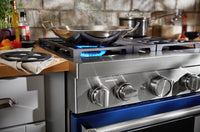 KitchenAid 30'' Smart Commercial-Style Dual Fuel Range - KFDC500JIB