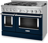 KitchenAid 48" Smart Commercial-Style Gas Range with Griddle - KFGC558JIB|Cuisinière à gaz intelligente KitchenAid 48 po de style commercial, plaque chauffante - KFGC558JIB|KFGC558I