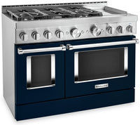 KitchenAid 48" Smart Commercial-Style Gas Range with Griddle - KFGC558JIB|Cuisinière à gaz intelligente KitchenAid 48 po de style commercial, plaque chauffante - KFGC558JIB|KFGC558I