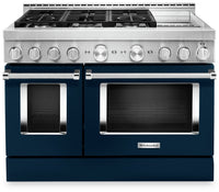 KitchenAid 48" Smart Commercial-Style Gas Range with Griddle - KFGC558JIB|Cuisinière à gaz intelligente KitchenAid 48 po de style commercial, plaque chauffante - KFGC558JIB|KFGC558I